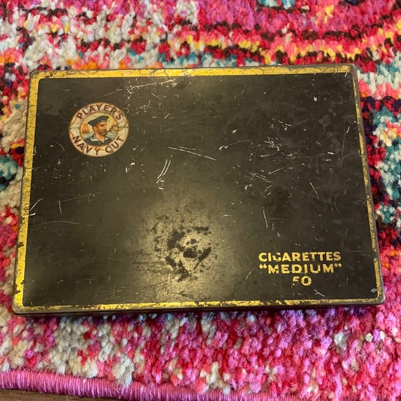 Antique Players Navy cut Tin  cigarettes med 50 - Picture 1 of 7
